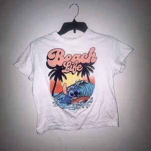 Disney Stitch White and Pink Tee